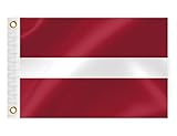 Lettland-Flagge, Bootsflagge, 30,5 x 45,7 cm, doppelseitig, Lettland-Banner, Nylon, kleine...