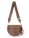 Pure Colour Crossbody Bag Bum Bag for Women,Spacious Purse Fanny Packs Belt Bag,Oversized Bum Bag (Colour Bum Bag-Coffee)