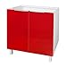 Berlioz Creations - Mueble bajo de Cocina, con 2 Puertas, Otros, Rojo Brillante, 80 x 52