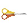 Westcott E-21596 00 Kids Schaar Links heks cm-schaal, puntige punt, 13 cm, rood/geel