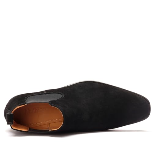 Image of Chelsea Boots Men Genuine Leather,Non-Slip, Plain Toe, Casual and Comfortable
