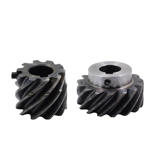 Bevel Gear Pinion Hardware Mechanical 1pc 2M 10T 12T 15T 45 Degree Right Hand Helical Gear 45# Steel Staggered Gear Keyway Bore 10/12/14/15mm(15mm (Keyway 5mm)-10 Teeth)