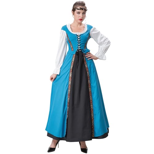 Robe baroque médiévale femme pour bal costume et cosplay renaissance