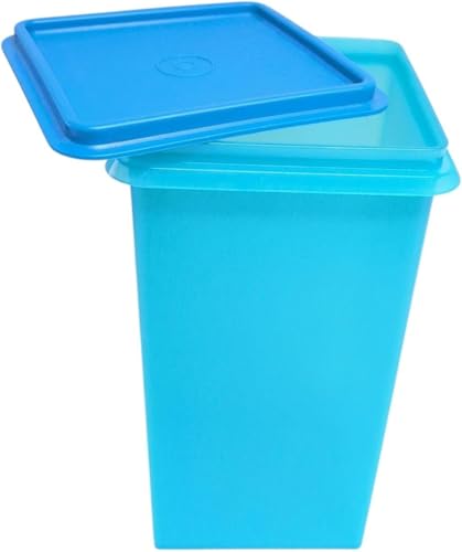Tupperware Cubix - Recipiente para congelador, frigorífico, recipiente con tapa, 3000 ml, 3,0 L, color azul turquesa