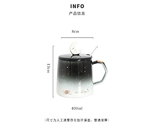 Taza de cerámica con tapa y cuchara 400 ml miniatura 5