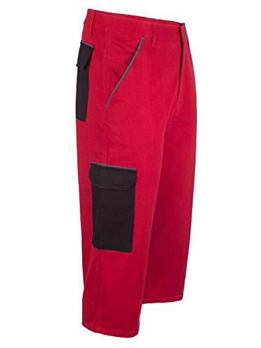 Herren 7/8 Hose Arbeitshose Kurze Arbeitsbekleidung für den Sommer Rot 52 Cover