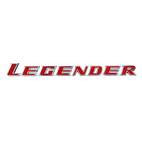 Image of KMH Premium Legender 3D Car Emblem Sticker | Stylish Brand Logo Badge | Waterproof Racing & Sports Decal for Car Exterior & Accessories | Red with Chrome, Small Size - Pack of 1