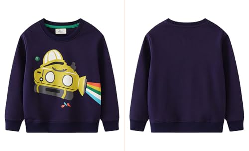 Boys Sweatshirts Casual Sweatshirts Cotton Sweatshirts Long Sleeve T-shirts Crew Neck Cartoon Tops for Boys-7224