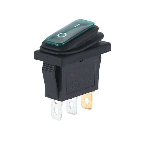Interrupteur étanche KCD3 3 broches ON-OFF 16A bouton LED ivoire pour équipement marine