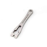 TITANER Titanium Pry Bar Prying Nail Puller Wrench Multi Tool KeychainTool EDC