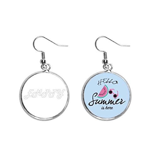 Pendientes de sandía estilo calado bisutería ligera de verano