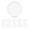 ECOELER 6in LED Disk Ceiling Light, 16.5W Dimmable Flush Mount Recessed Retrofit Lights, 6500K Clear White 1000lm, ETL Listed, Installs with J-Box & Canister for Home Improved