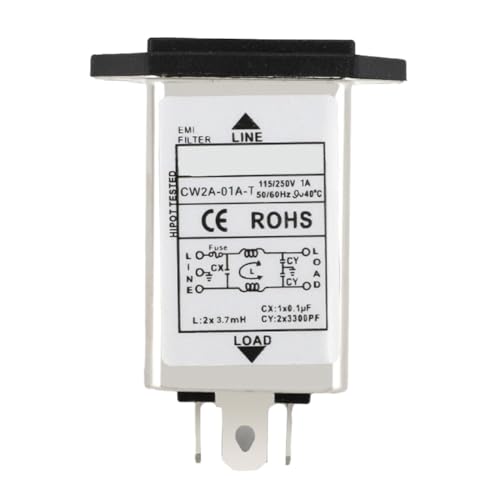 Image of Single Phase AC Power Filter Iec Socket With Fuse High Suppression For Industrial Electronic And Office Test Equipment