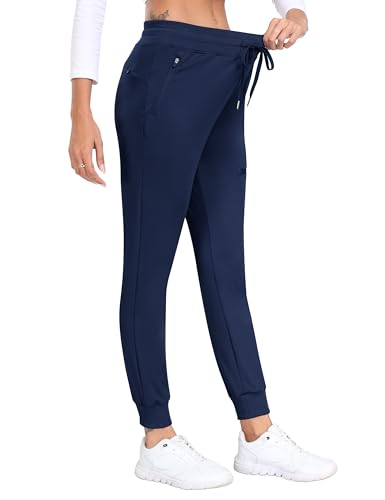 MoFiz Pantalones Senderismo Mujer Cargo Jogger Women Termicos Pantalón de Invierno Jogging Deportivos Pantalón Mujer Casual con Bolsillo Azul Marino M