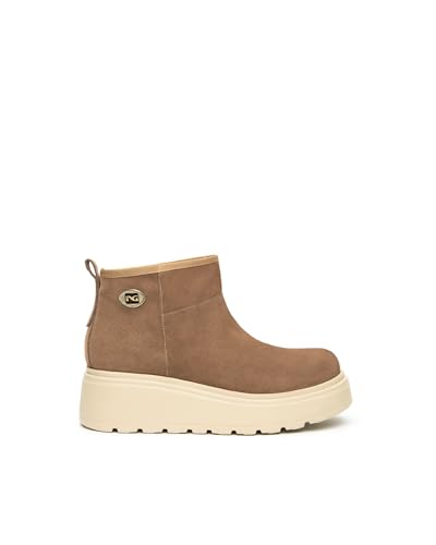 Nero Giardini I514904D Velour MOU Botines para mujer de nobuk con cuña alta, Velour Mou, 39 EU