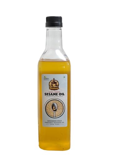 Image of SARV MATRIKAA Premium Sesame Oil 1L | Wood Pressed Til Oil | Natural Edible Gingelly Oil for Cooking, Skin Care & Hair Growth