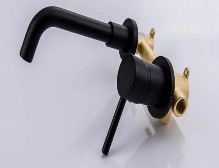 Robinet de lavabo mitigeur Grande Hauteur Or brossé éviers - 5