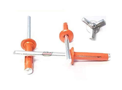 Racer's Speed Shop Orange 3/16" Small Head Tri-Fold Exploding Aluminum Mandrel Pop Rivets 250 pack