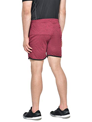 Image of CHKOKKO Men Shorts for Gym Sports or Running | Dry-Fit Fabric Single Layered Active Summer Workout Wear Knee Length Regular Fit | Elastic Waist with Front and Back Pockets