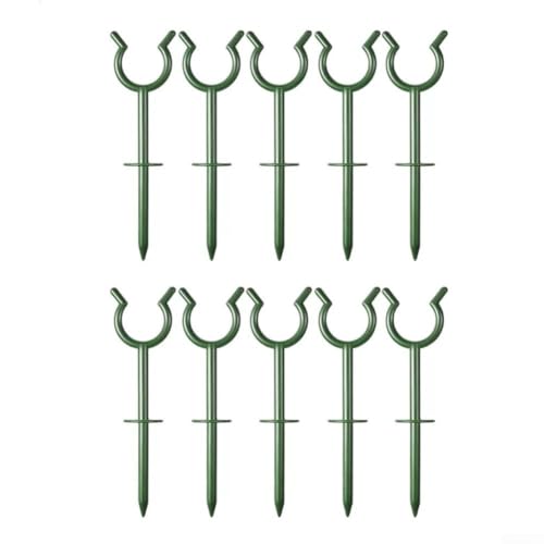PureBowlic Lot de 10 guides de tuyau d'arrosage – Piquets en ABS faciles à installer pour tuyaux flexibles et trempés, support extérieur sécurisé...