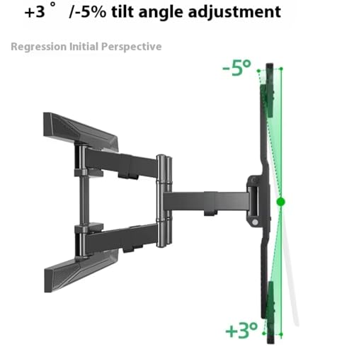 Image of 50 60 65 70 Inch TV Wall Mount Bracket Stand, Swivel & Tilt with 380 mm Extension 45.5 KGS Load Capacity
