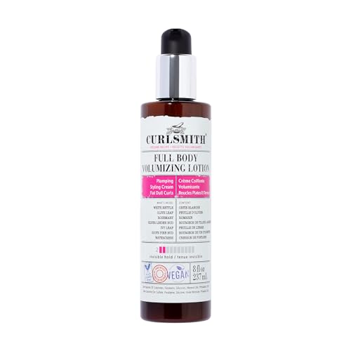 CURLSMITH - Full Body Volumizing Hair Lotion, Curl Definition, Instant Volume and Non-Sticky, for Wavy, Curly or Coily Hair, Vegan (237ml/8fl oz)