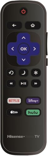 Replacement Remote Control Compatible with All Hisense Roku TV Smart 4K TVs Not for Roku Stick and Roku Box(Netflix/Disney Plus/Apple TV+ / Hulu)