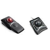 Kensington Expert Mouse - Souris Trackball sans Fil Ergonomique, Suivi Optique - Rouge & Expert Mouse - Trackball Filaire Ergonomique, Design Ambidextre et Suivi Optique - Gris (64325)
