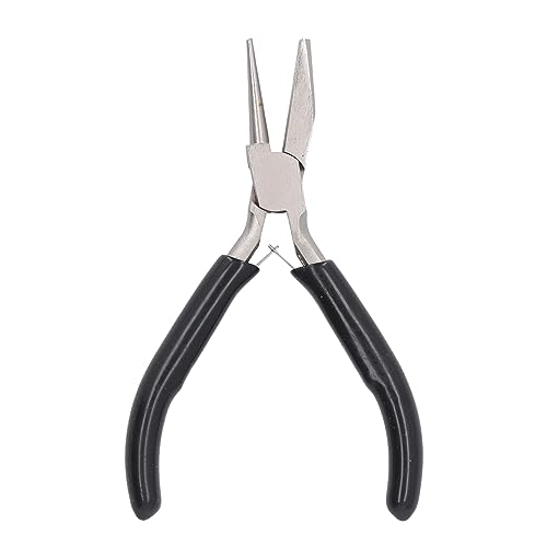 DIRBAK Alicates para bucles de alambre, punta media redonda, herramienta para hacer manualidades de acero al carbono de 5 pulgadas, para manualidades y trabajos con alambre