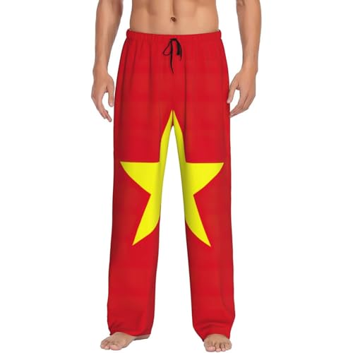Pantalon de pyjama homme grand taille XXL résoud l'inconfort nocturne EdWal noir vietnamien