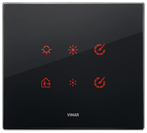  Vimar Serie Eikon Evo – Placca Touch 3 moduli vetro Eikon Evo Nero Diamante