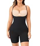 Gotoly Open Bust Shapewear Tummy Control Bodysuits for Women Seamless Compression Waist Trainer Full Body Shaper(Black,X-Large)