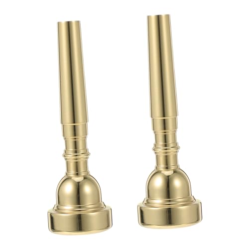 SOLUSTRE 2 piezas Boquilla Trompeta de Latón Dorado Accesorios para Estudiantes y Profesionales Diseño...