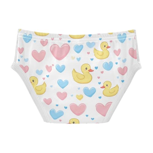 Wusikd Yellow Ducks Boys' Underwear Cotton Pink Blue Hearts Boys Briefs Soft Toddler Underwear 2T2