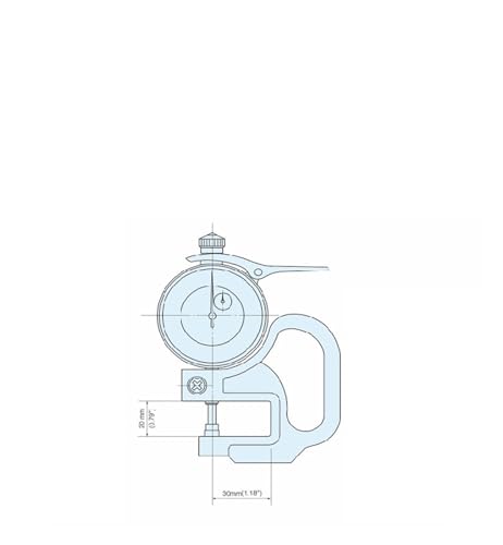 Medidor de grosor pointer 0-10*30mm miniatura 2