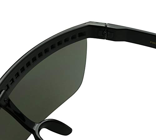 ShadyVEU Full Face Shield Visor Sport Mirror Wrap Around Galactic UV400 Shield Coverage Sunglasses (Black Frame/Silver Mirror Lens)4