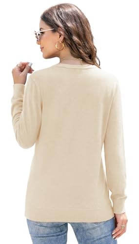 Image of Veryoung Women's 2026 Long Sleeve Lightweight Crewneck Casual Cardigan Sweater S-3XL