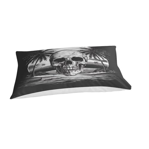Housses de couettes 3D antitranspiration skull microfibre lit simple - 6