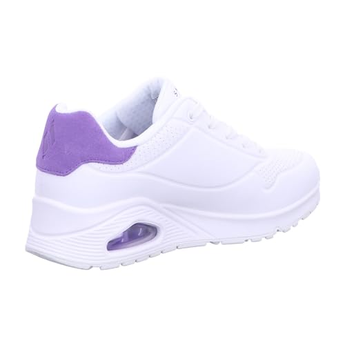 Image of Skechers Women's Uno-pop Back, White /Purple, 9