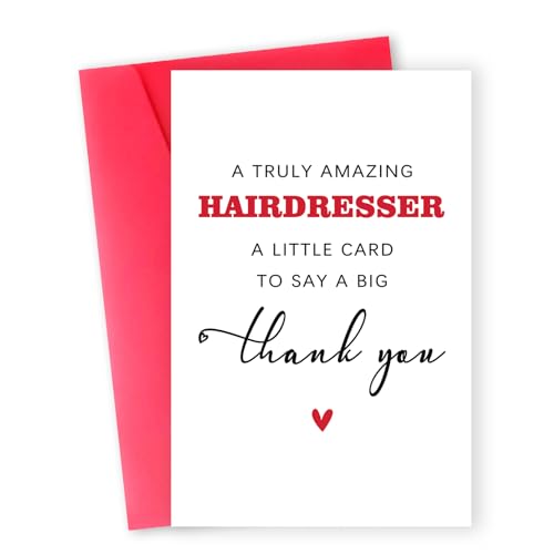 Zyulin Thank You Card for Hair Stylist, Hairdresser Appreciation Gifts for Women Men, Hair Stylist Card, Hairdresser Gifts