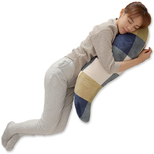 ナイスデイ 抱き枕 チェックグリーン 30×120cm mofua ヒートウォーム 発熱 +2℃ 601800C9