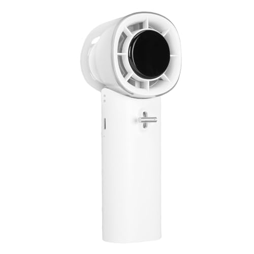Ventilador Portátil Handheld, 128 Niveles Ventilamiento Ajustable Mini Ventilador, Batería 3600 MAh Ventilador Personal Tranquilo Recargable con Cuerda Colgante, para Acampar el (White)