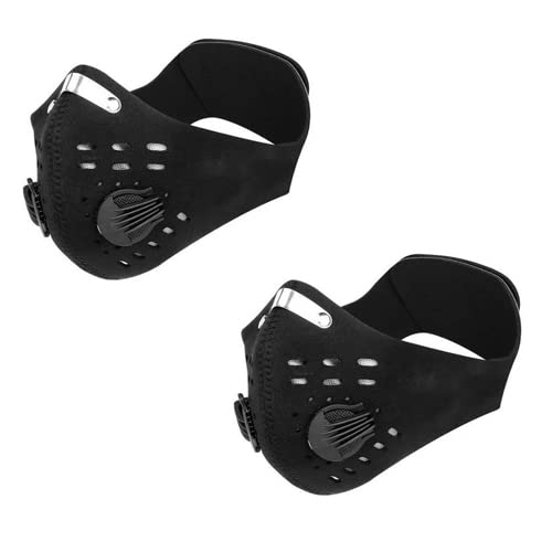 IRIS Anti-dust Anti-Pollution Mask with Exhalation Valves, Reusable Anti Air Pollution, Air Filter for Cycling, Running, Outdoor Activities (2 PCS)