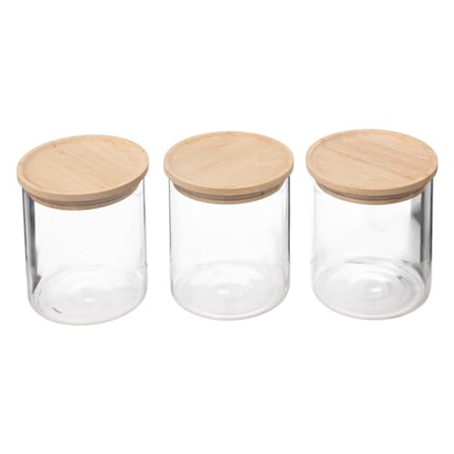 5five - lote de 3 tarros de cristal herméticos 350 ml...