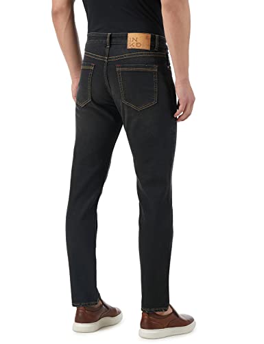 Image of INKD Men's Stretchable Regular Fit Contrast Stitch Jeans