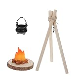 OUNONA 1 Satz Lagerfeuer -Ornamente Lagerfeuerspielzeug Lagerfeuerdekorationen Puppenhaus-Miniaturen Lagerfeuer- Mini-Puppenhauszubehör Lagerfeuerzubehör Holz