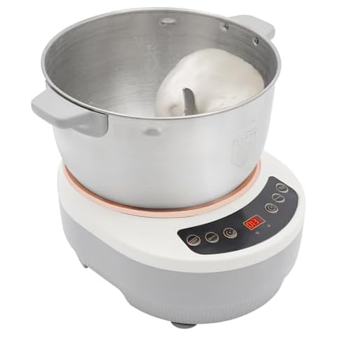 5L Electric Dough Kneader with Fermentation - Stainless Steel Bowl, Microcomputer Timer, 200W Powerful Flour Kneading Machine Perfect for Home & Commercial Use Cover