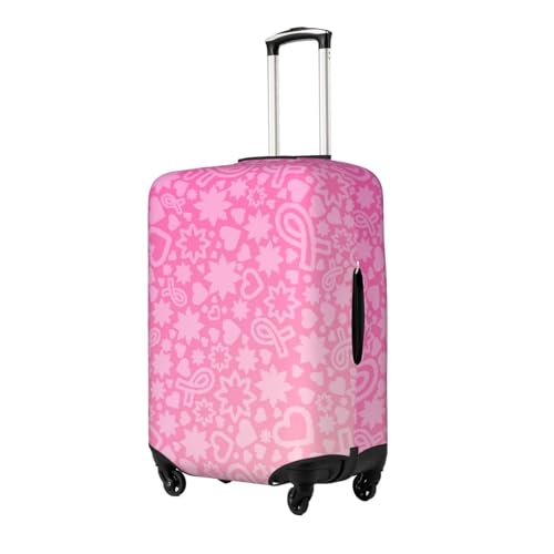 Breast Cancer Pink Ribbons Awareness Luggage Cover Washable Elasticated Luggage Covers for Suitcase TSA Approved Stylish Scratch Resistant Luggage Case Protector2