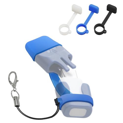 Ermorgen 3 Stück Silikonhüllen Anti-Verlust-Hülse Tragbar & Leicht, Bruchsicheres, Abnehmbares Design - Transparent/Schwarz/Blau