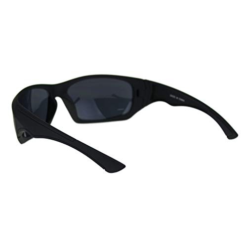 Mens Aerodynamic Robotic Futurism Black Plastic Sport Sunglasses4